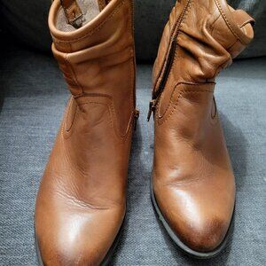 Earth Womens Leather Peak Pioneer Ankle Booties Size 8